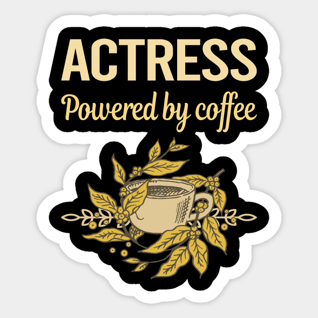 Powered By Coffee Actress Sticker by lainetexterbxe49